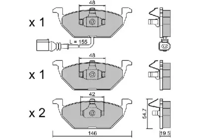 BPVW-1009 AISIN Комплект тормозных колодок, дисковый тормоз BPVW-1009 AISIN Комплект тормозных колодок, дисковый тормоз